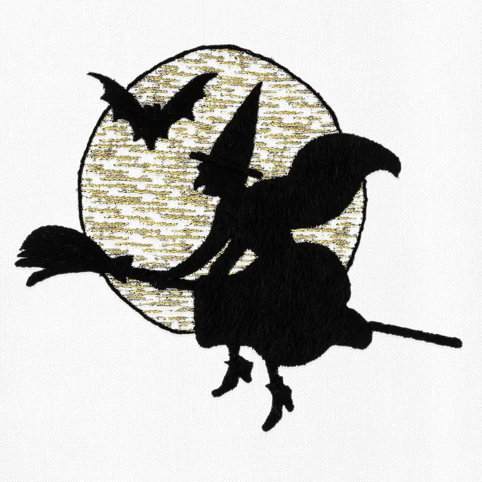 Witch Silhouette Linen Hand Towel