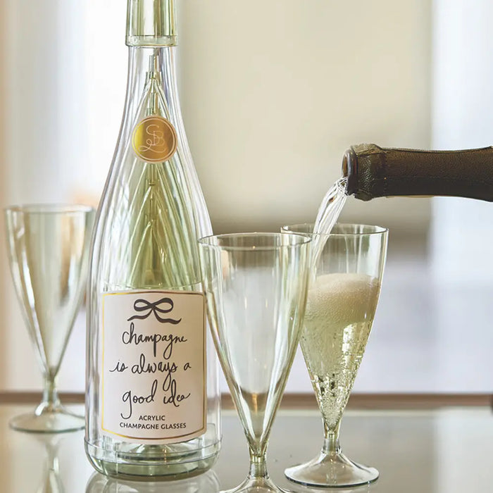 Acrylic Champagne Bottle + Glasses - Always a Good Idea