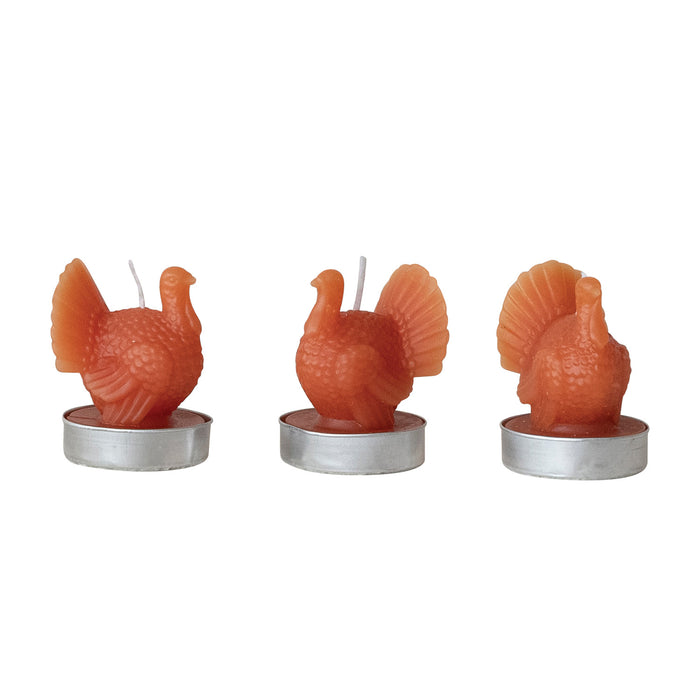 Orange Unscented Turkey Shaped Tealights