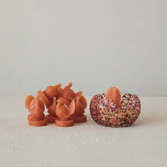 Orange Unscented Turkey Shaped Tealights