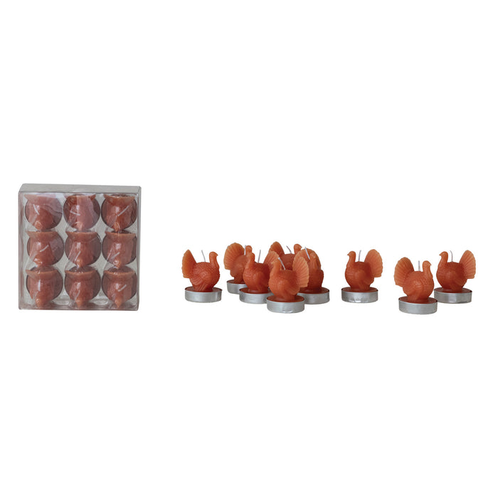 Orange Unscented Turkey Shaped Tealights