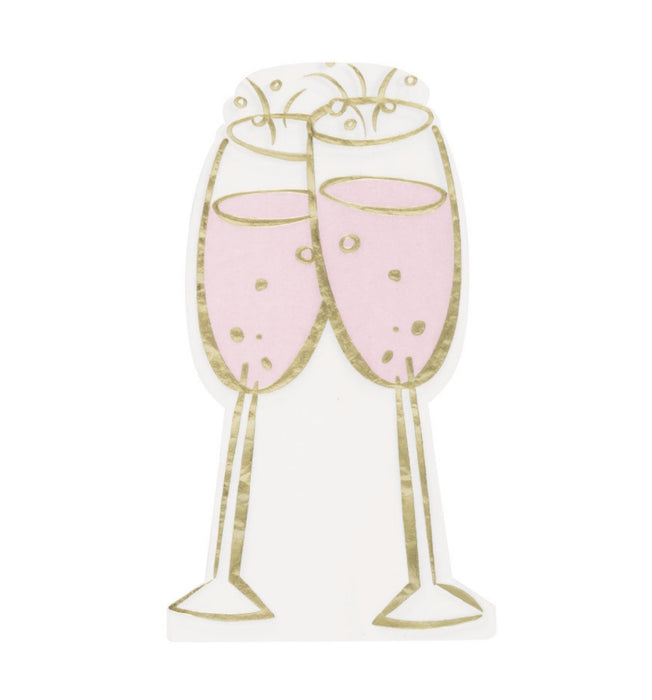 Champagne Glass Guest Towel