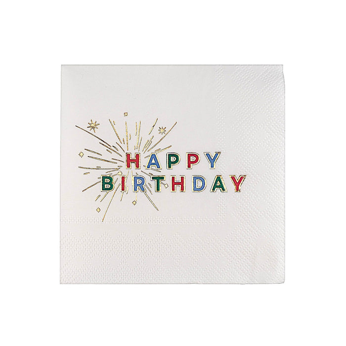 Colorful Happy Birthday Beverage Napkins