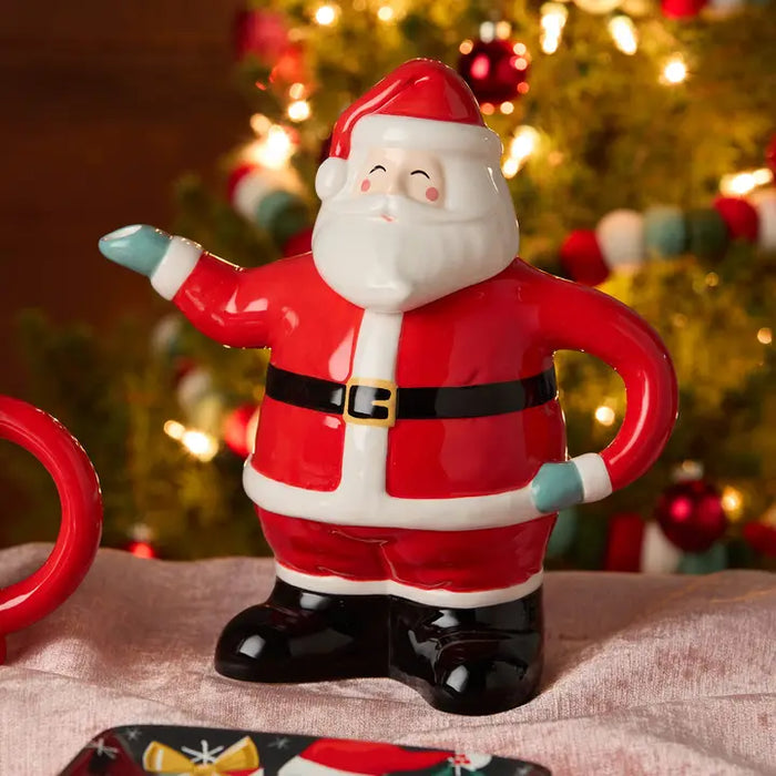 Christmas Whimsy Santa Teapot