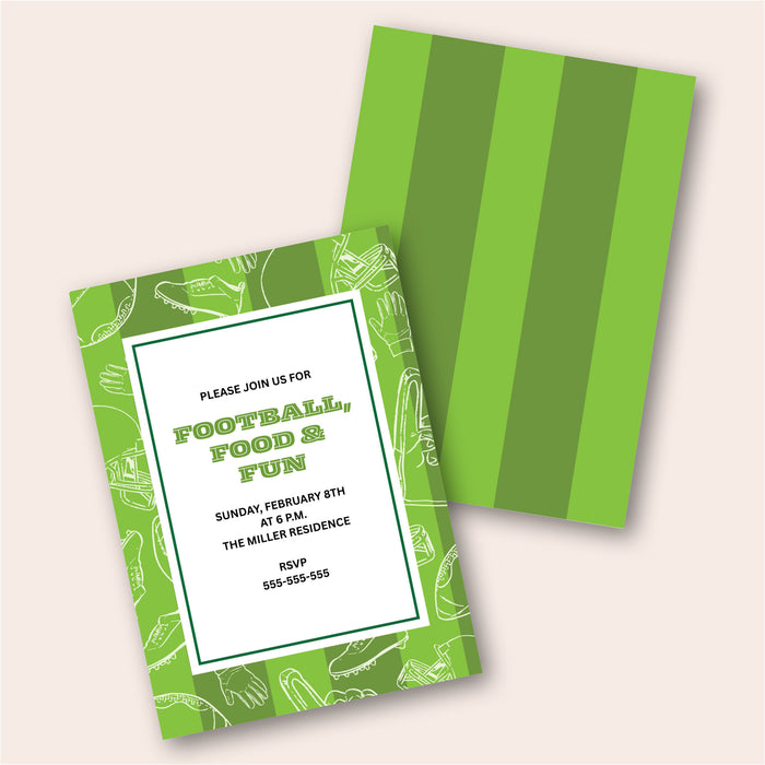 Football Icons Digital Invite