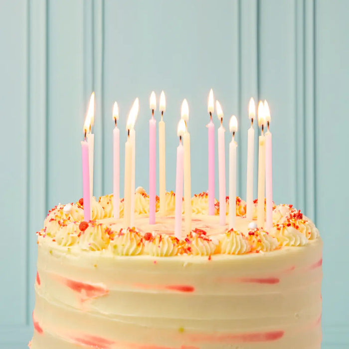 Rainbow Pastel Birthday Candles- 16 Pack