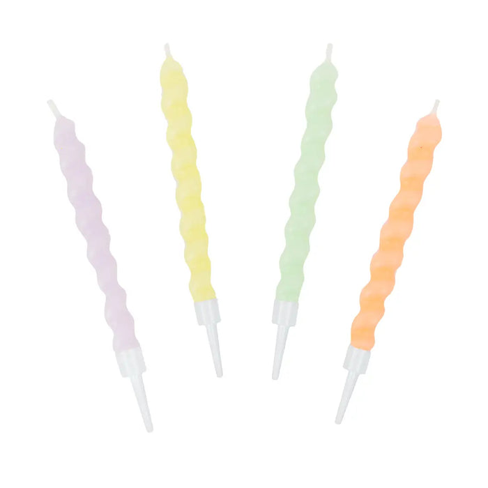 Twisted Pastel Birthday Candles- 8 Pack