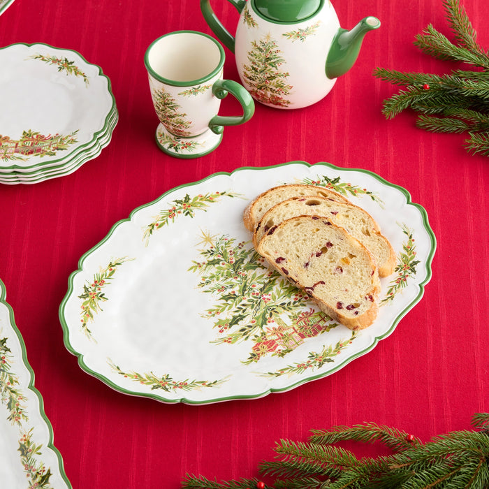 Holly Tree Oval Platter