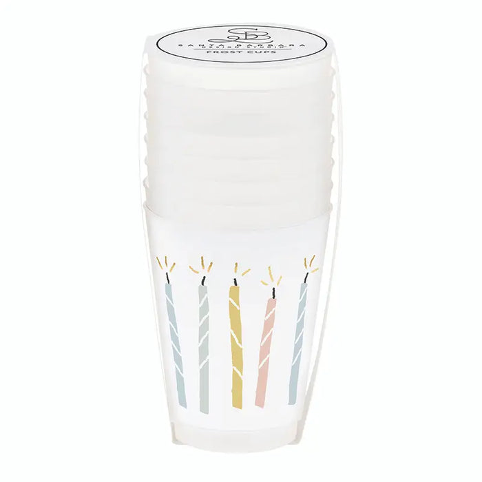 Birthday Candles Gold Foil Frost Cups