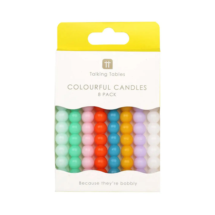 Colorful Bobble Birthday Candles- 8 pack