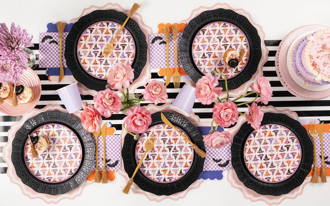 Black Striped Table Runner