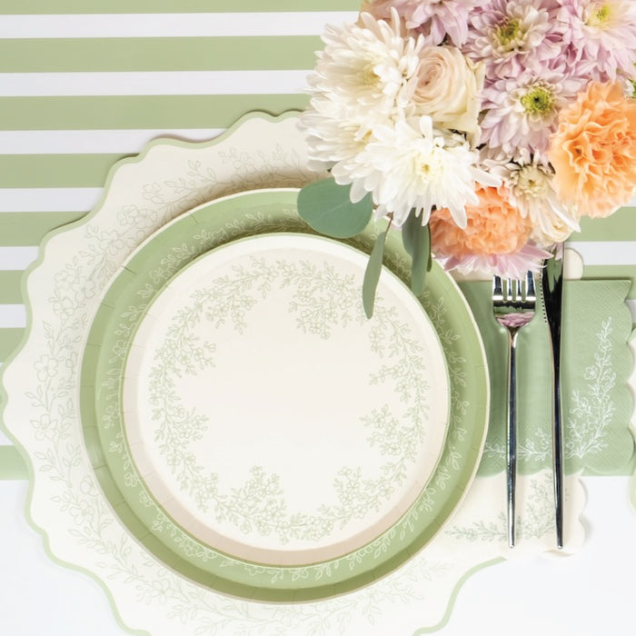 Sage Floral Elegance Party Kit