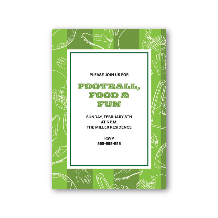 Football Icons Digital Invite