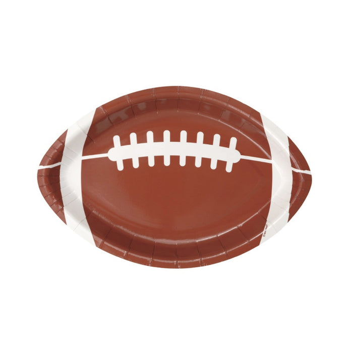 Tailgate Football Shaped Dinner Plates