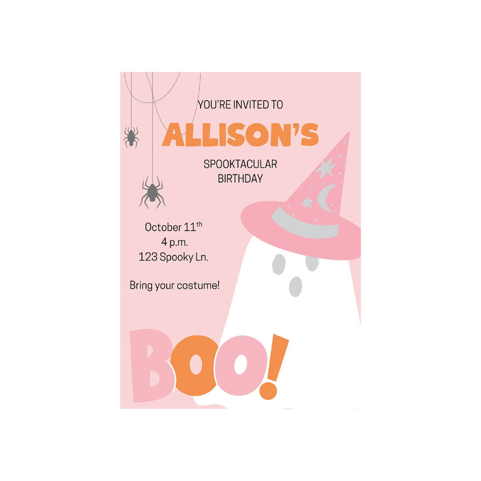 Bewitching Ghost Halloween Digital Invitation