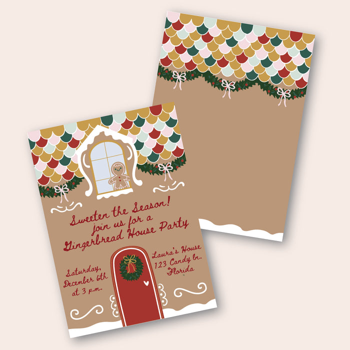Gingerbread Digital Invitation