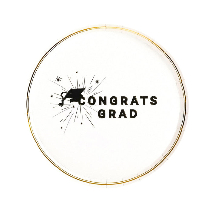 Congrats Grad Graduation Dessert Plates
