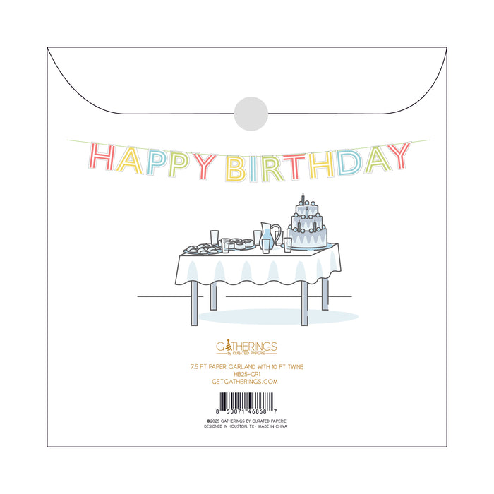 Happy Birthday Paper Garland