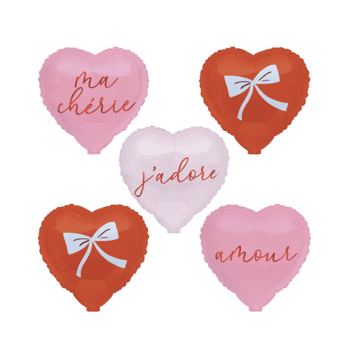 Cute Valentine Foil Balloon Wall Decoration Kit  5pc