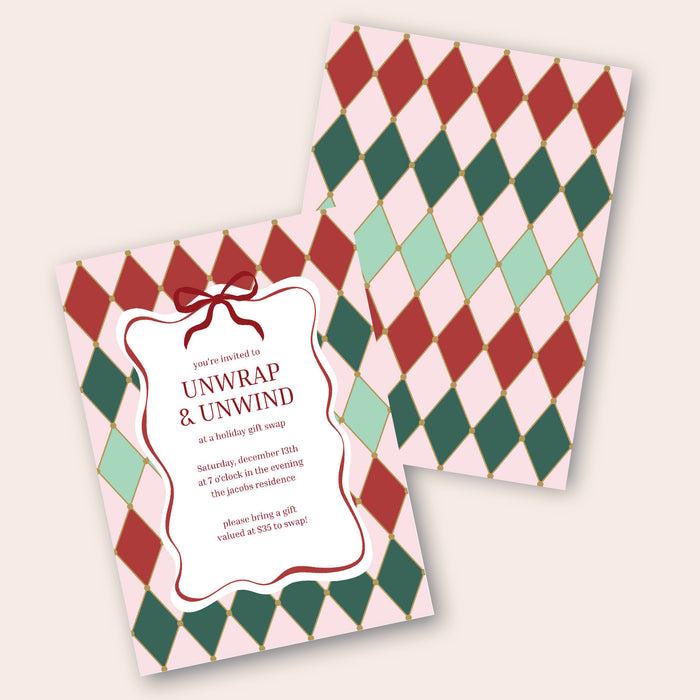 Holiday Diamonds Digital invitation