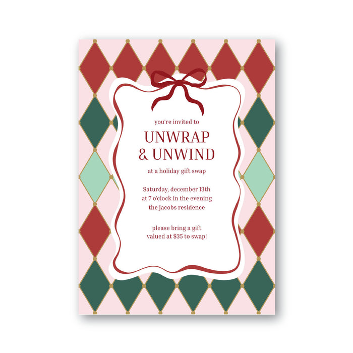 Holiday Diamonds Digital invitation