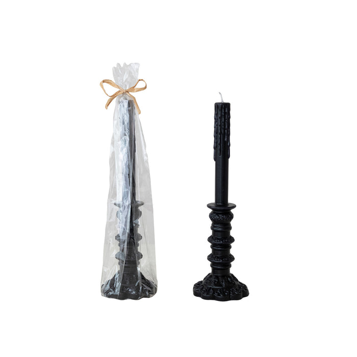 Unscented Taper in Taper Holder Shaped Candle