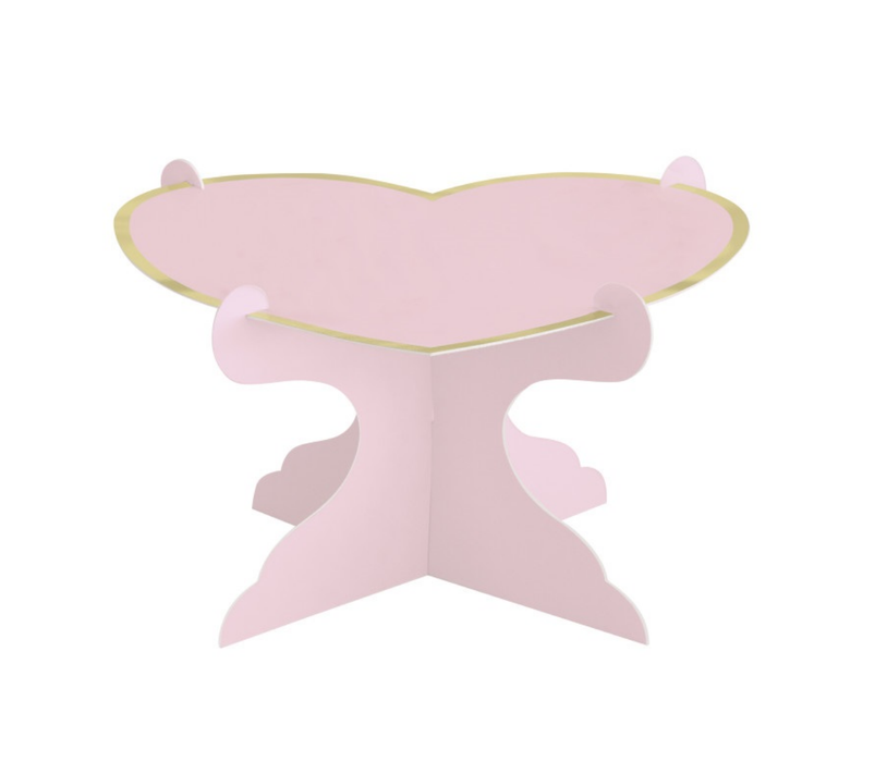 Pink & Gold Heart Shaped Cake Stand