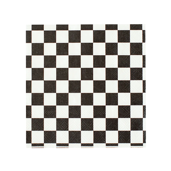 The Classic Black and White Beverage Napkins