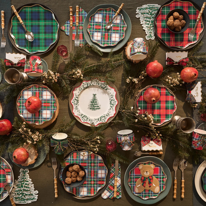 Plaid Teddy Napkins