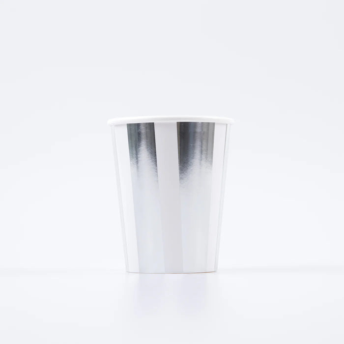 Silver Stripe Cups