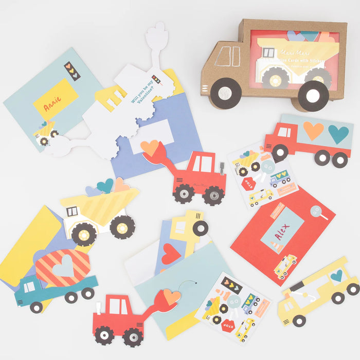 Truck Valentine Cards Set