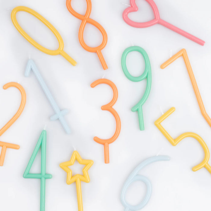 Slim Number 6 Candle