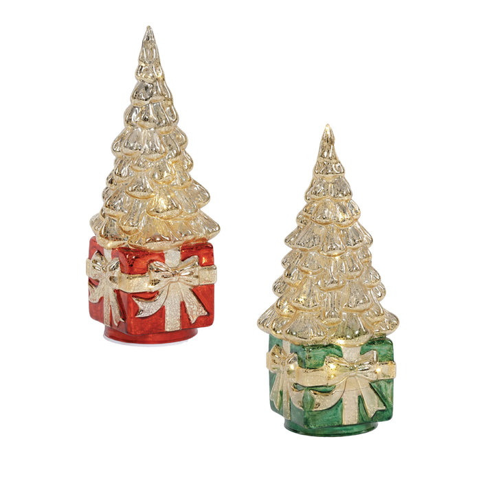 LED Rotating Tree on Present