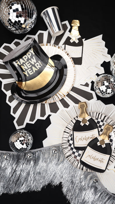 Happy New Year Hat Shaped Paper Plate