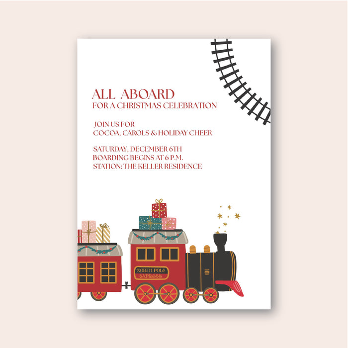 North Pole Express Digital Invitation