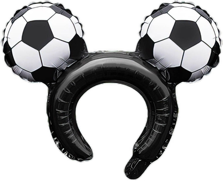 16" Soccer Ball Mouse Ears Balloon