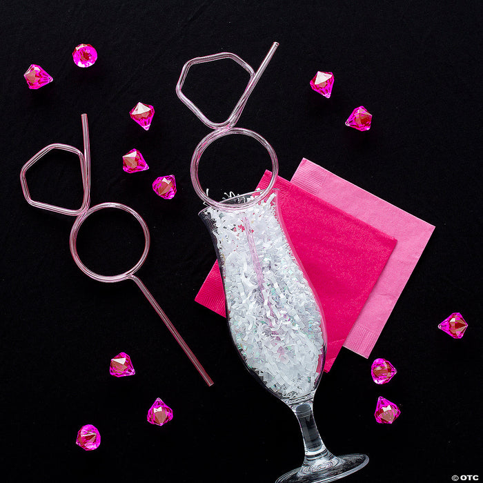 Pink Diamond Ring Silly Straws