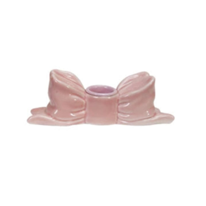 Stoneware Bow Shaped Taper Holder