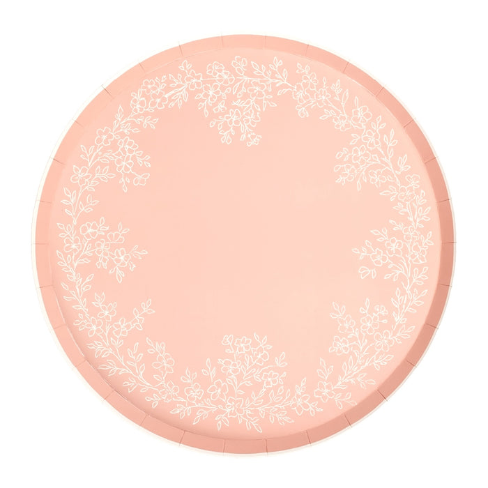 Floral Elegance Pink Dinner Plates