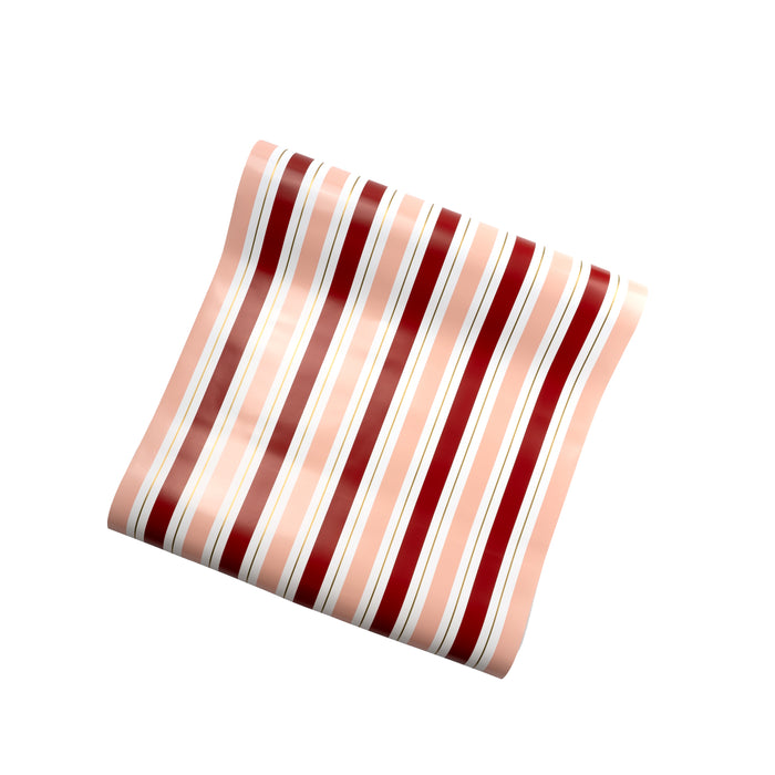 Pink & Red Striped Paper Table Runner