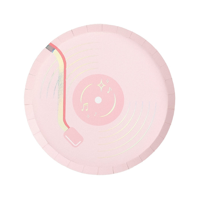 Pop Star Dance Party Vinyl Record Dessert Plates