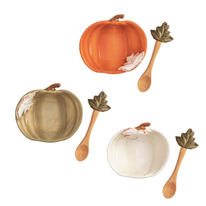 Pumpkin Dip Bowl Set