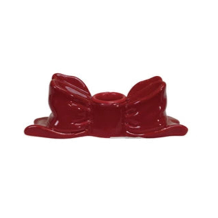 Stoneware Bow Shaped Taper Holder