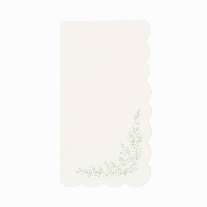 Floral Elegance Sage Guest Towels