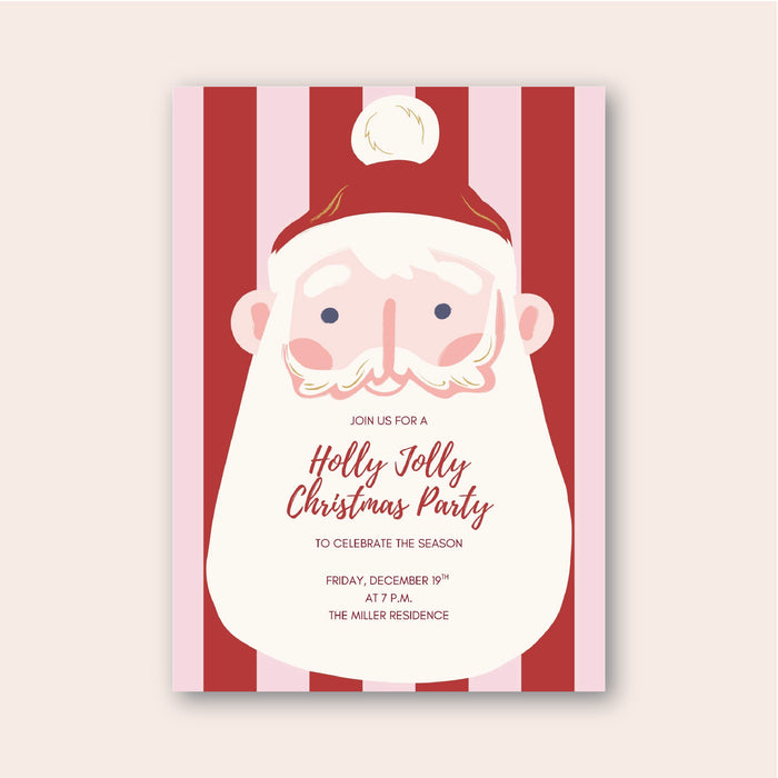 Santa Christmas Cheer Digital Invitation