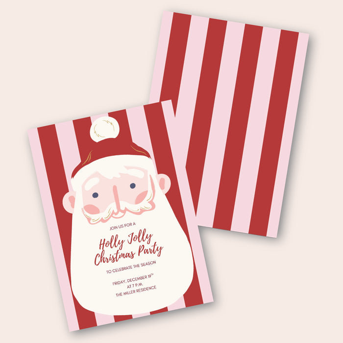 Santa Christmas Cheer Digital Invitation
