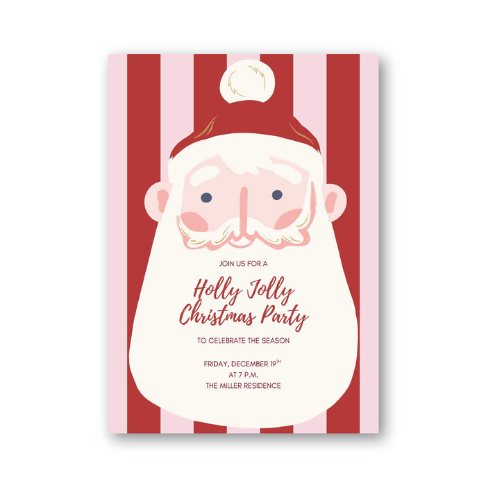 Santa Christmas Cheer Digital Invitation