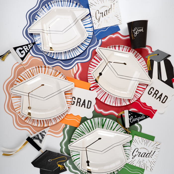 White Cap Shaped Plates