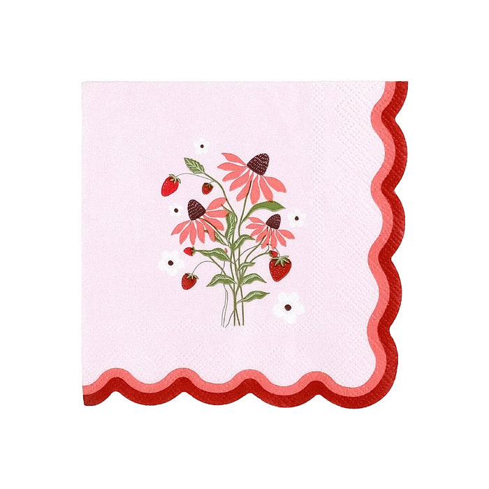Sweet Berry Patch Strawberry Cocktail Napkins