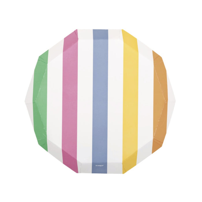 Summer Chic Decagon-Shaped Dessert Plates